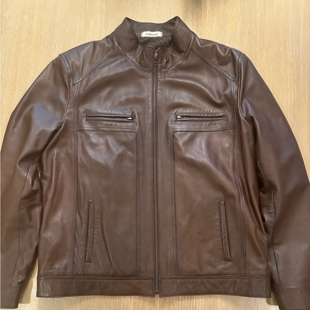 Men’s xxl Vivamood leather jacket / coat.